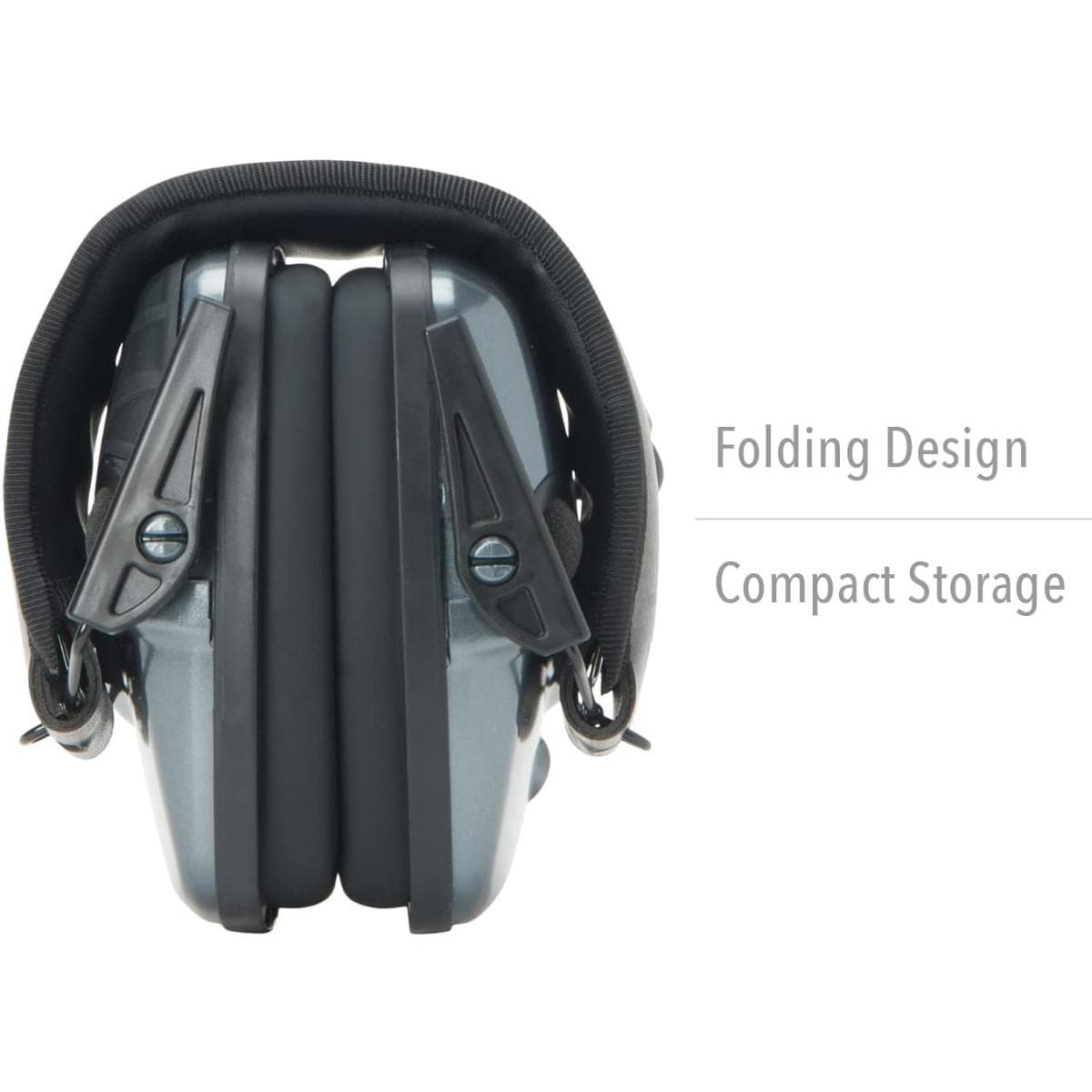 Howard Leight Impact Sport Youth/Small Earmuff - Metallic Charcoal Grey Black Band 22dB NRR