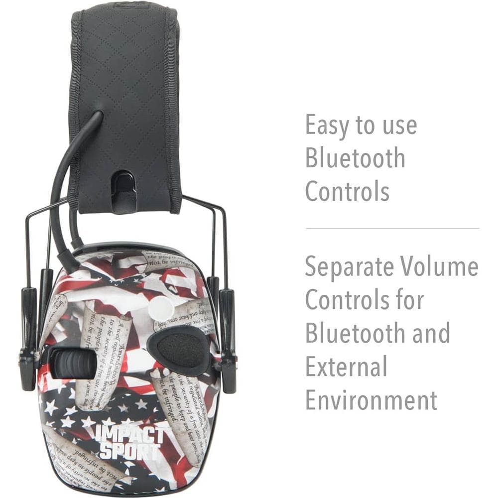 Howard Leight Impact Sport Shooting Electronic Ear Muffs with Bluetooth 21dB 2nd Amendment