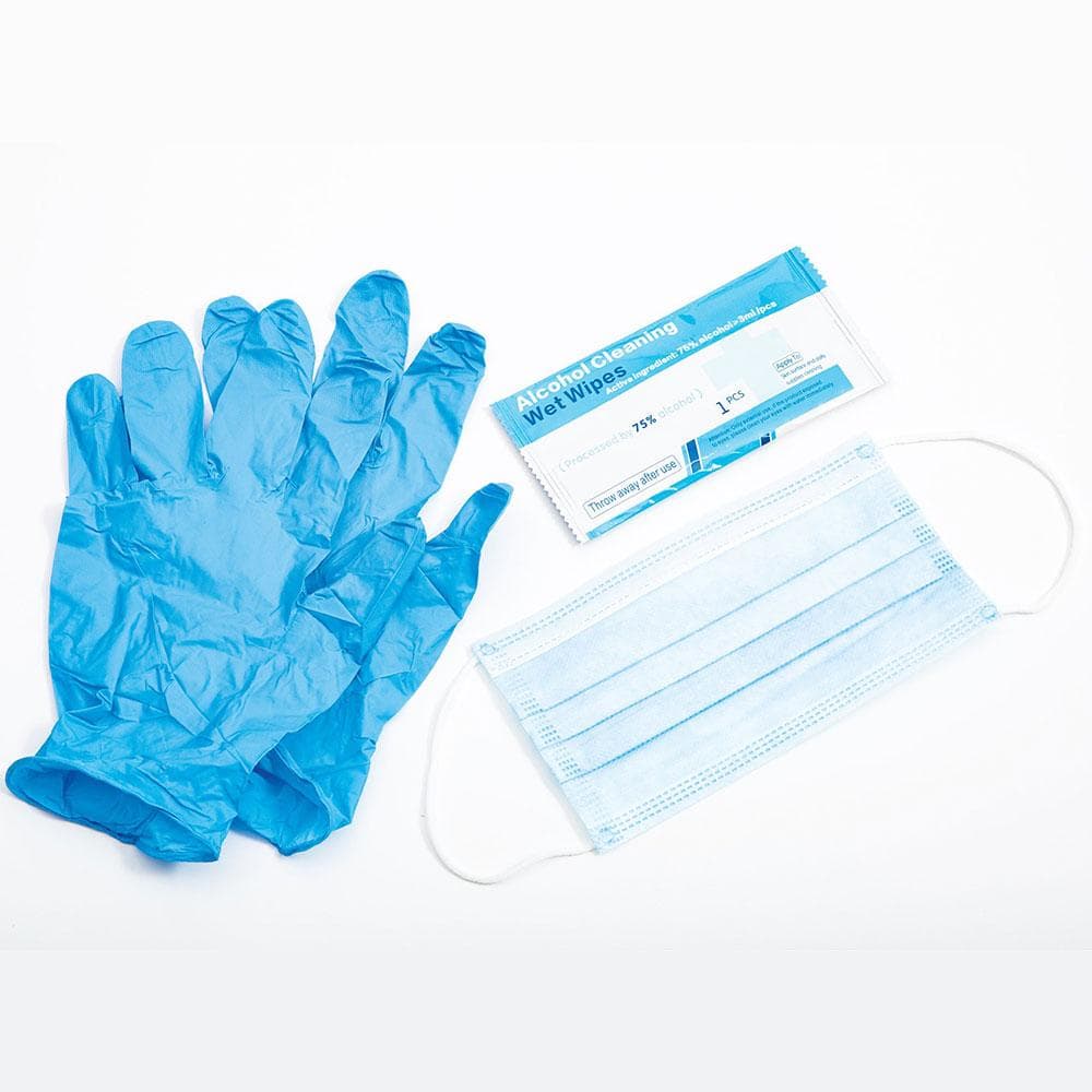 Howard Leight Safety Multi Pack PPE Kit Face Mask (3) Gloves (3) & Cleansing Wipes (5)