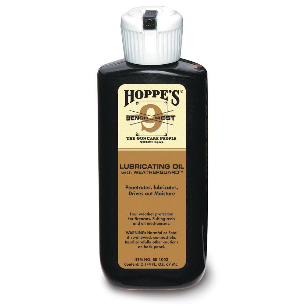 Hoppe's Bench Rest 9 Lubricating Oil with Weatherguard - 2-1/4 oz Squeeze Bottle