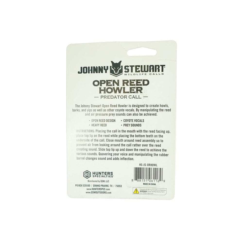Johnny Stewart Open Reed Howler Predator Mouth Call