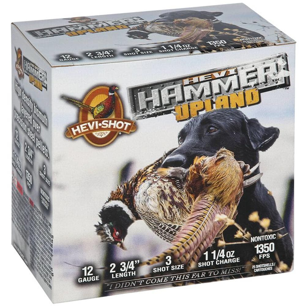 HEVI-Shot Hevi-Hammer Shotshell 12ga 2-3/4" 1-1/4oz 1350 fps #3 25/ct