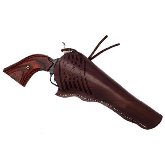 Heritage Rough Rider Handgun .22 LR 6rd Capacity 6.5" Barrel Black with Wood Grip and 1776 Leather Holster