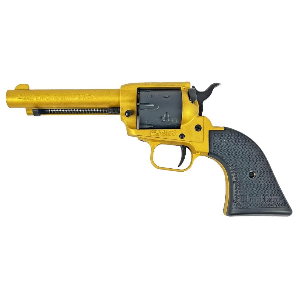 Heritage Rough Rider Gold Cerakote Handgun .22 LR 6rd Capacity 4.75" Barrel Polymer Black