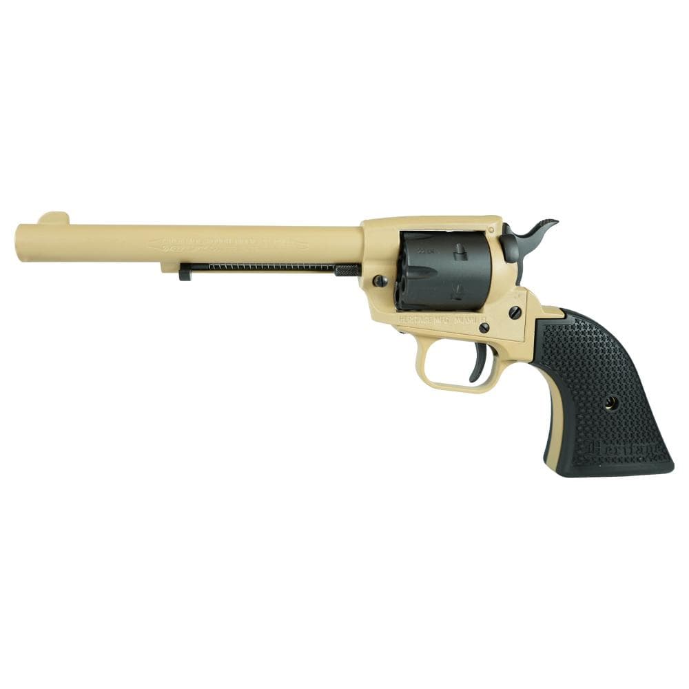Heritage Rough Rider Steel Frame Sabre Sand Cerakote Handgun .22 LR 6rd Capacity 6.5" Barrel Polymer Black