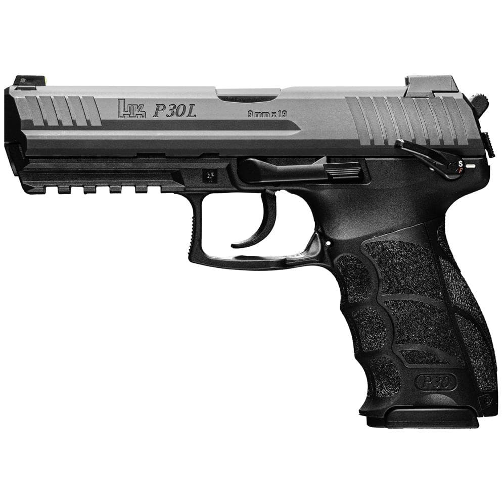 H&K P30L Long Slide Handgun 9mm Luger 17(1)&20(1)rd Magazines 4.45" Barrel DA/SA V3 Decocking Button Ambi Safety