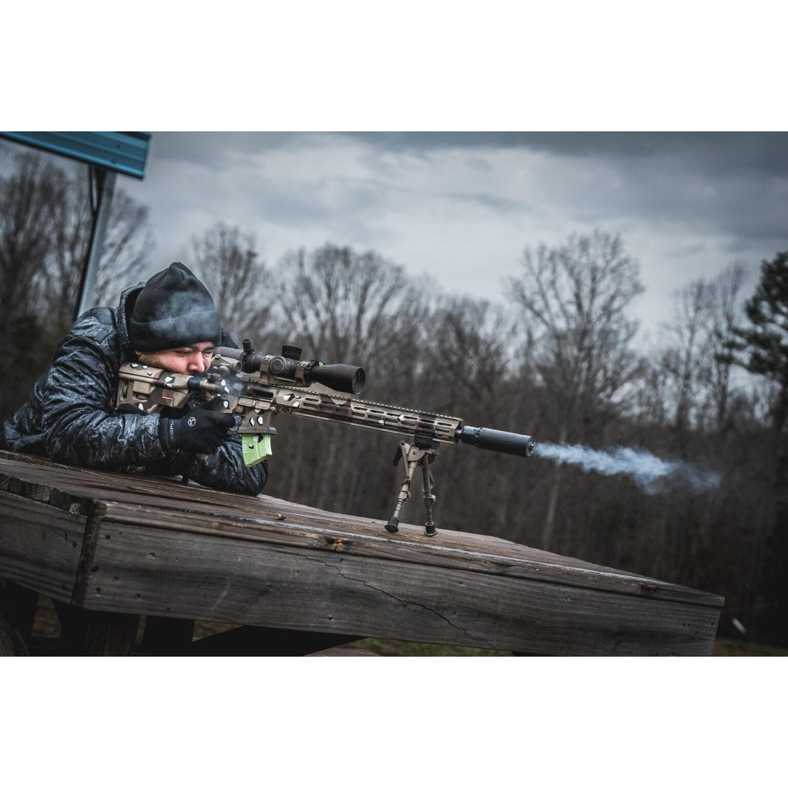 IWI Silencer 6K Direct Thread Suppressor 6mm Nickel Alloy/Stainless Steel 1/2"-28 HUB-T Mount Black