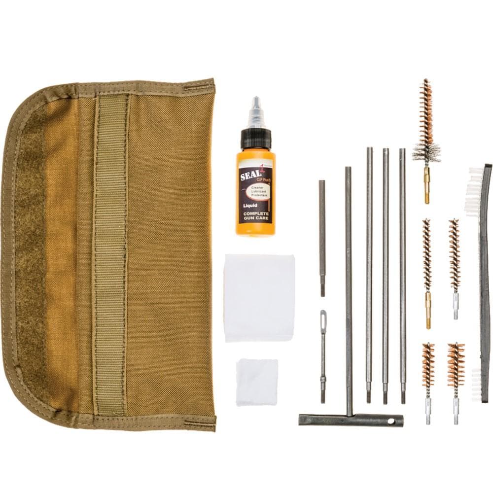 TacShield Universal GI Field 13 Piece Clean Kit w/Seal 1CLP Plus Coyote Brown