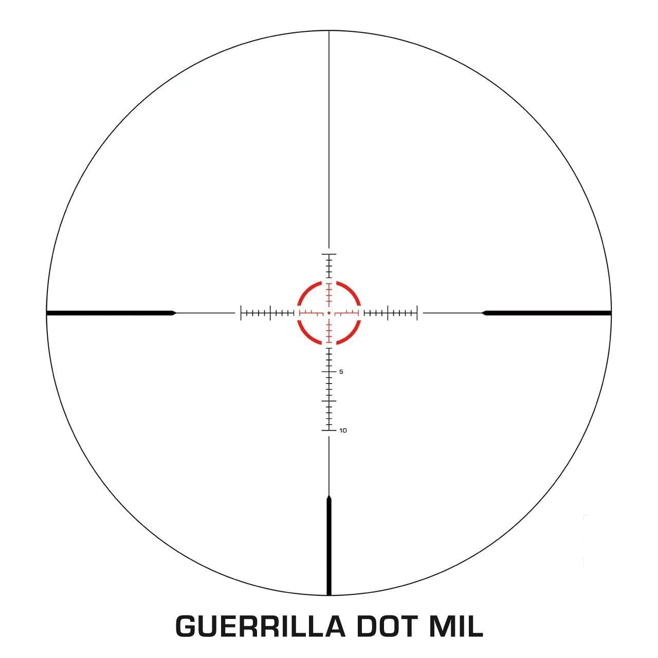 Swampfox Arrowhead Series LPVO Rifle Scope 1-6x24 30mm SFP IR Guerrilla Dot Red MIL Illum