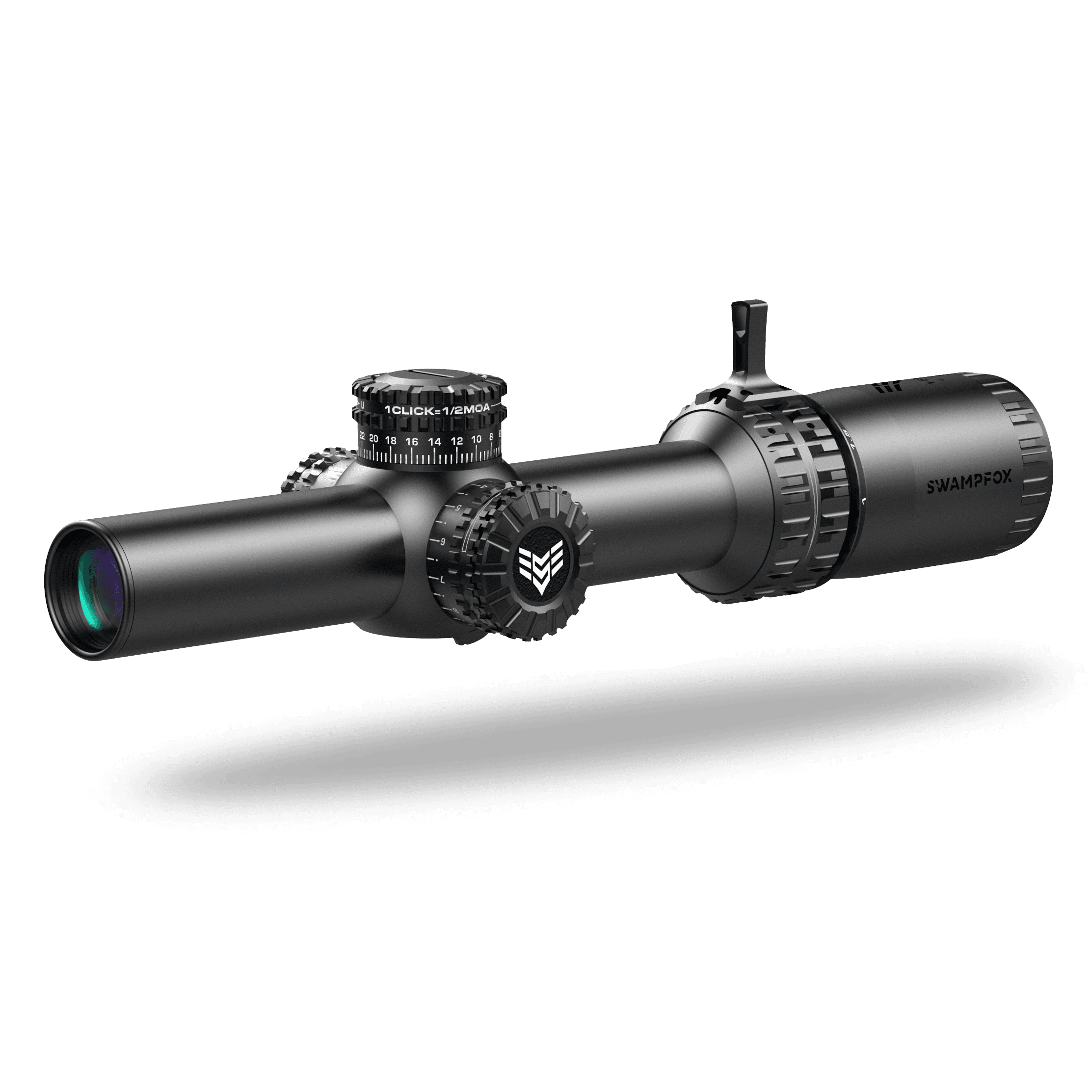 Swampfox Arrowhead LPVO Series Rifle Scope 1-8x24 30mm SFP IR Red MIL Black