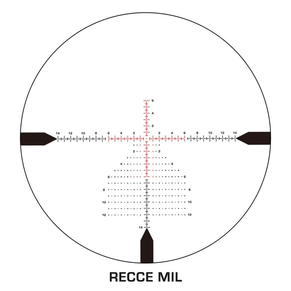 Swampfox Warhawk 3-15x50 Rifle Scope FFP RECCE MIL Reticle Black