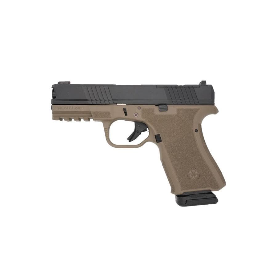 Black Rain Frontline Handgun 9mm Luger 15rd Magazine 3.75" Barrel FDE/Black Finish Optic Ready