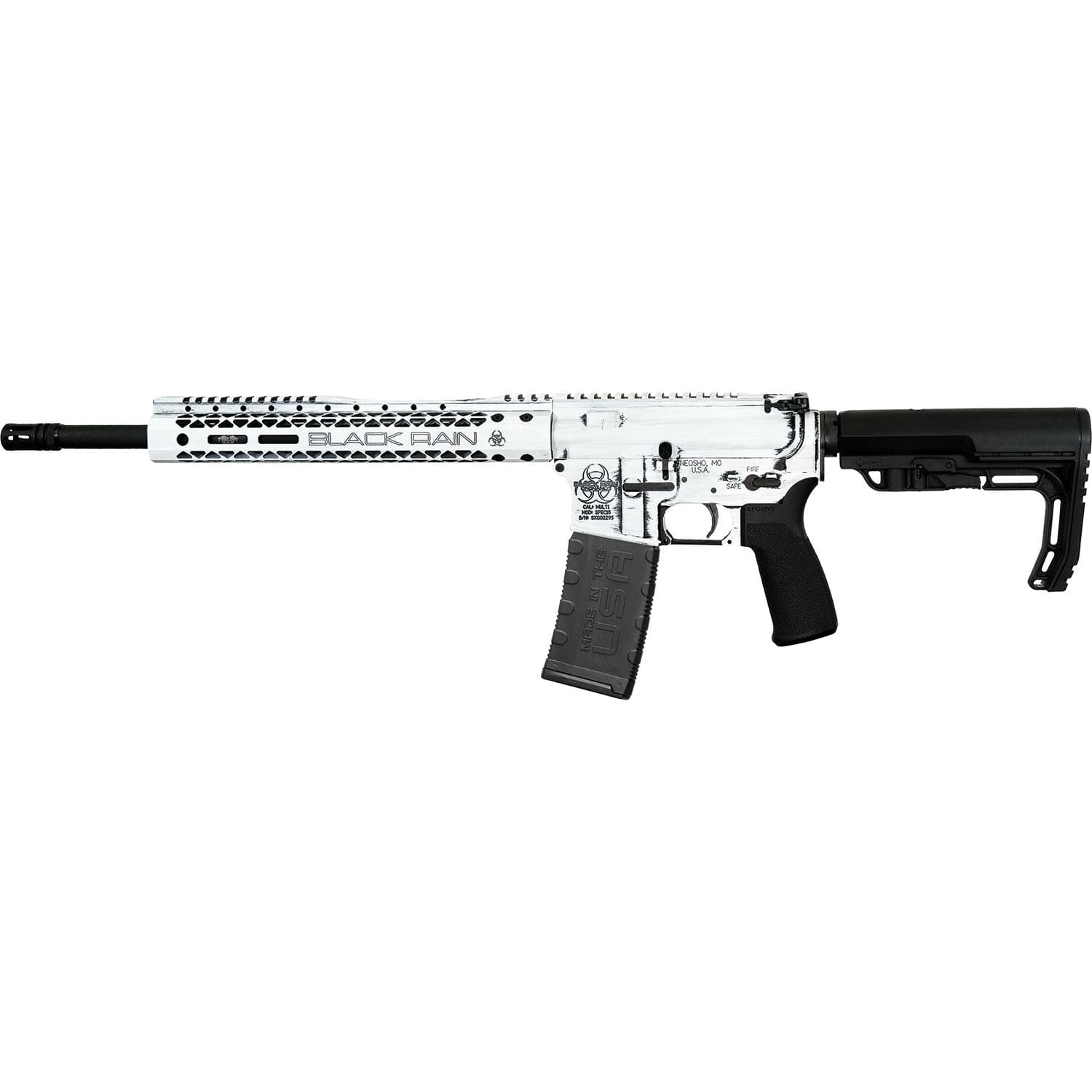Black Rain Ordnance Spec+ Fusion Rifle 5.56mm 30rd Magazine 16" Barrel White Battleworn Finish
