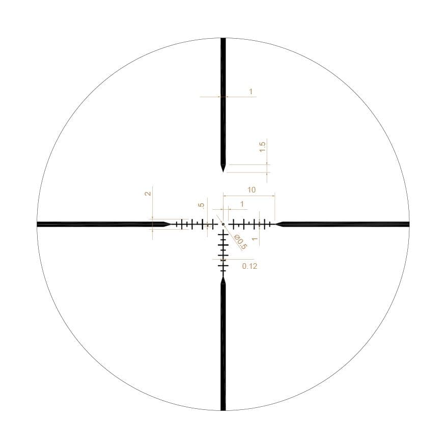Riton X1 Primal Rifle Scope - 4-16x44 1" SFP RUT non illum Black
