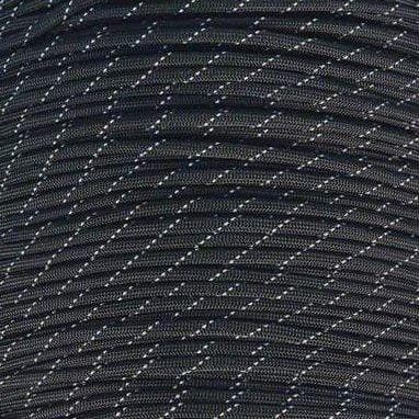 Mero 550 Paracord - 100' 550 lb Black 3 Reflctive Trac