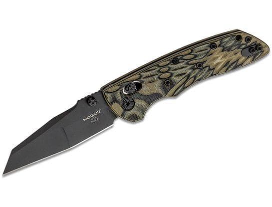 Hogue Deka ABLE Lock Folding Knife 3-1/4" Wharncliffe Blade Black Cerakote Finish G-Mascus Green