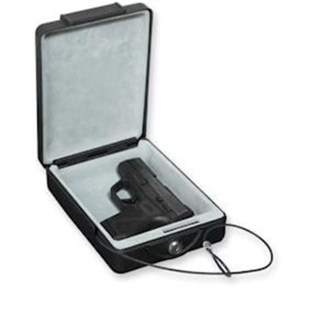Bulldog Car/Personal Handgun Safe with Key Lock Mounting Bracket and Cable
