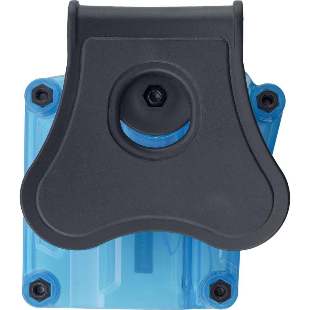 Bulldog Max Multi-Fit Polymer Holster w/ Paddle-Transparent Blue RH