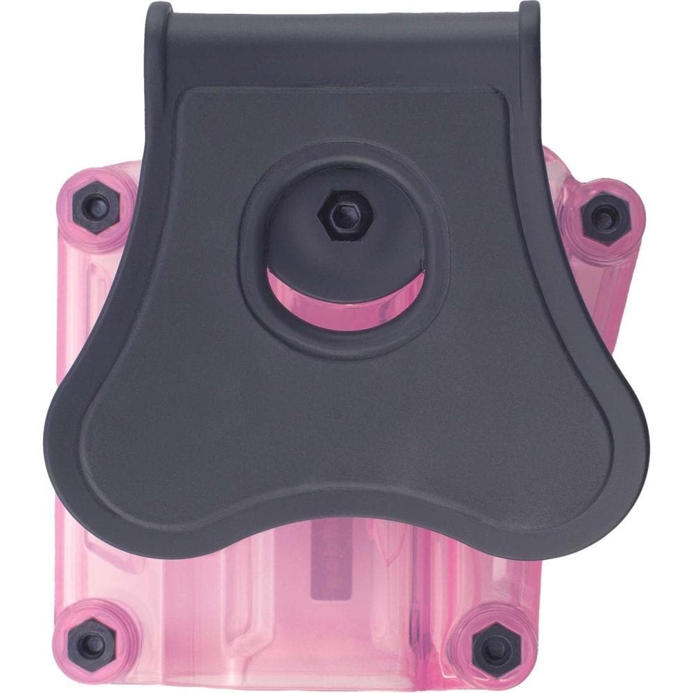 Bulldog Max Multi-Fit Polymer Holster w/ Paddle-Transparent Pink RH