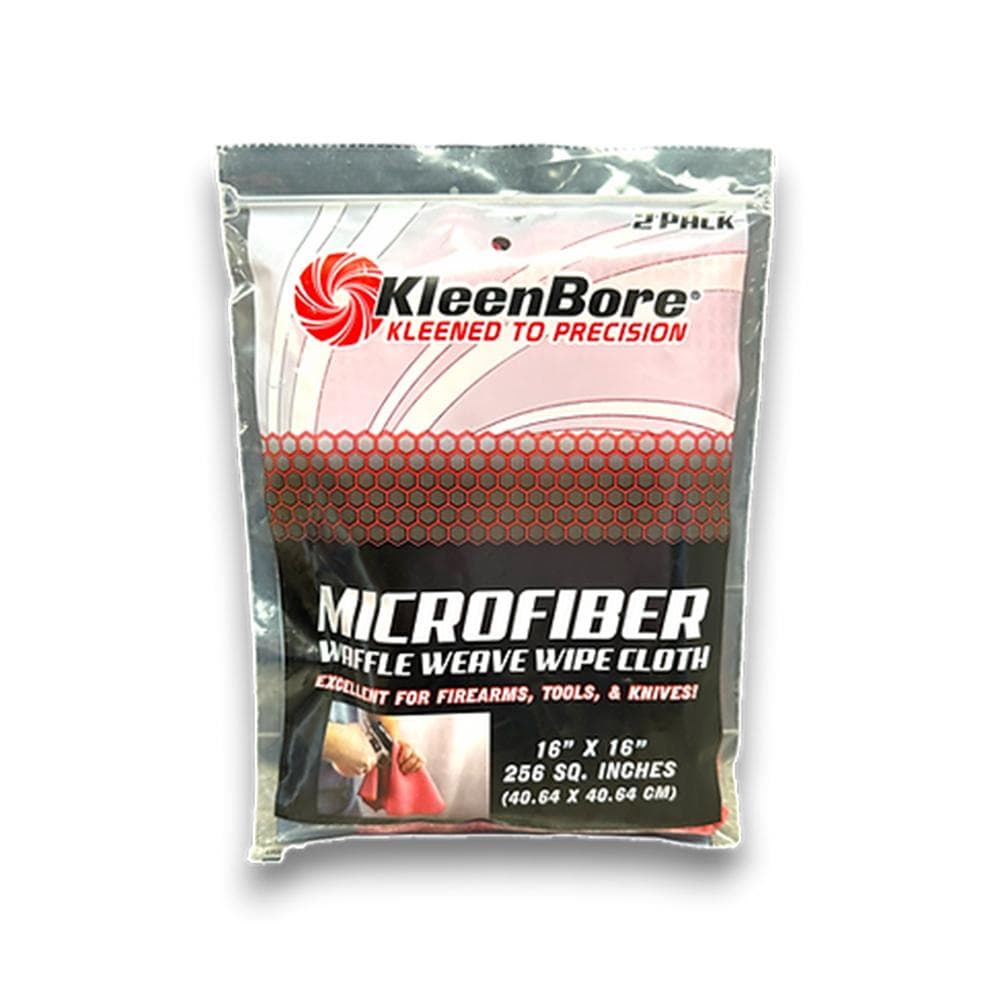 KleenBore Waffle Weave MicroFiber Red Cloths 16x16 Size 2/ct