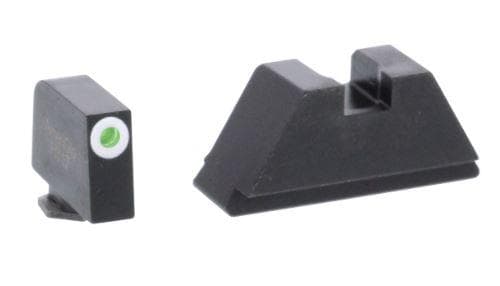 Green Tritium White Outline .315/flatblack .394 for Glock Tall suppressor