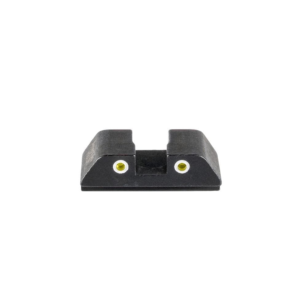 Ameriglo Tritium 2-Dot Rear Handgun Sight for Glock Yellow with White Front