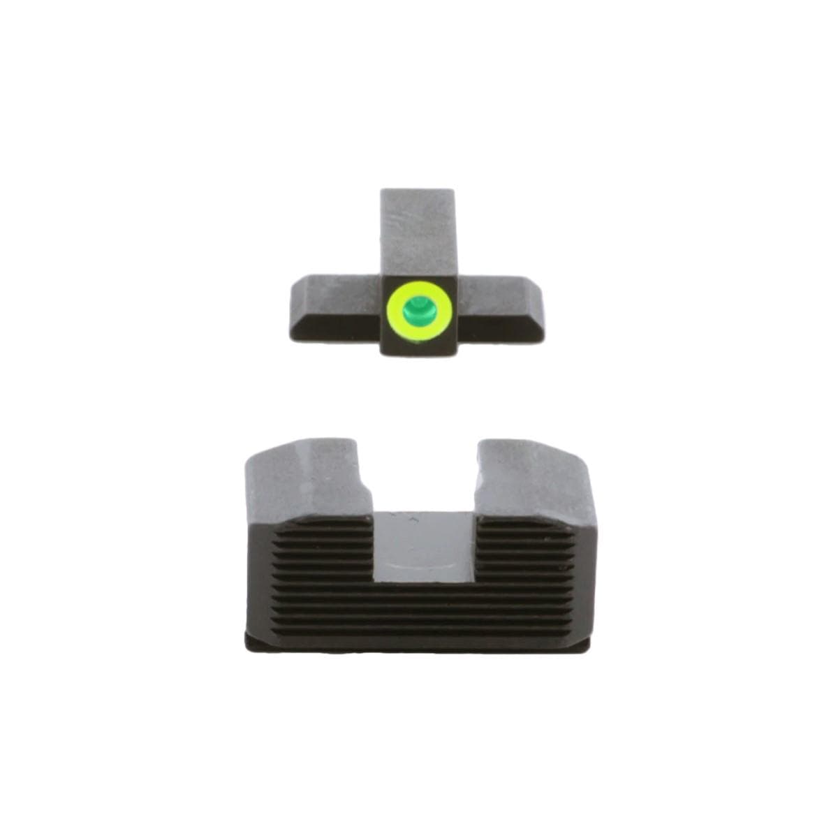 Ameriglo Green Tritium LumiGreen Outline Front Black Serrated Rear Hellcat Standard