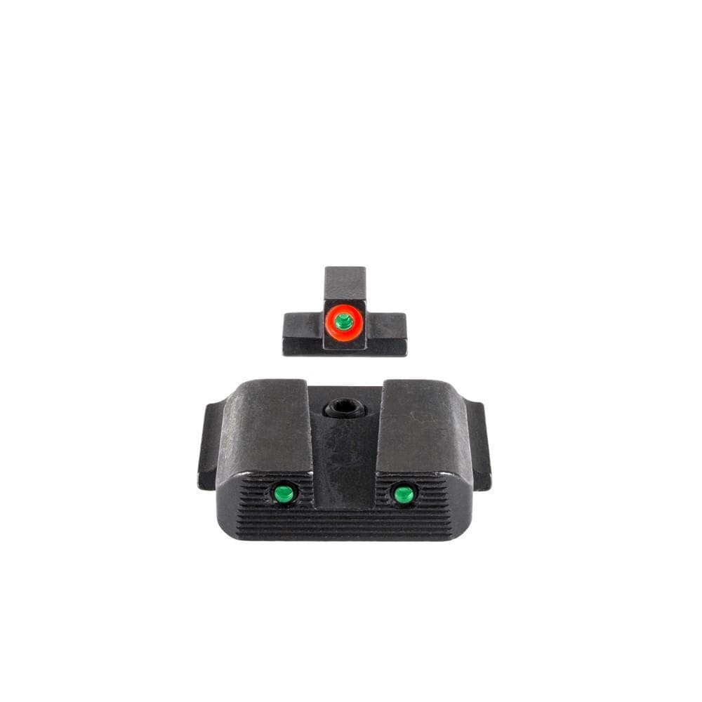 Ameriglo Trooper Tritium Handgun Sight Set for S&W M&P (Excludes .22/.380/Shield/EZ/Pro) Green Rear Green with Orange Front