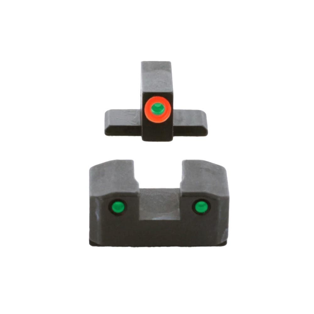Ameriglo Trooper Tritium Handgun Sight Set for Springfield XD Green Rear Green with Orange Front
