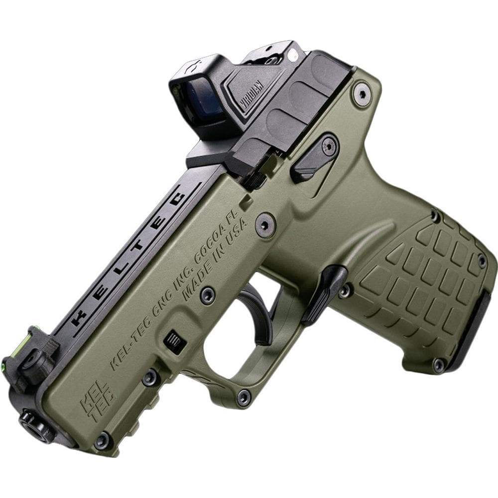 Kel-Tec P17 Handgun .22 LR 16rd Magazines (3) 3.8" 1/2x28 Threaded Barrel OD Green with Optic & Holster