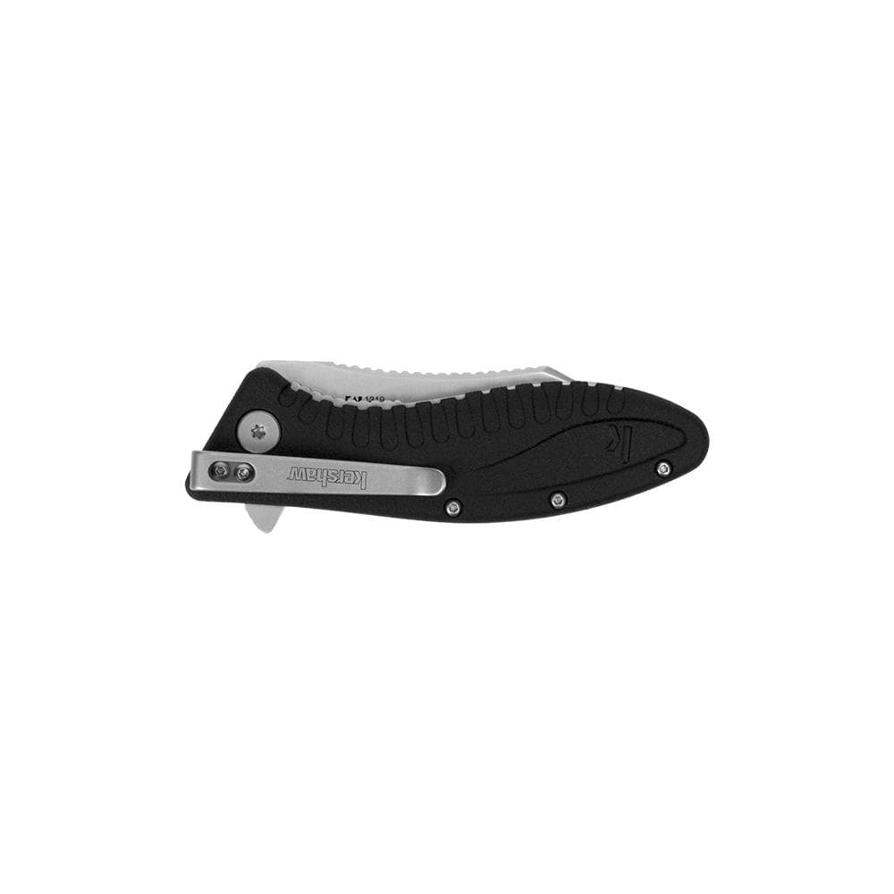 Kershaw Grinder Folding Knife 3-1/4" Clip Point Blade Black