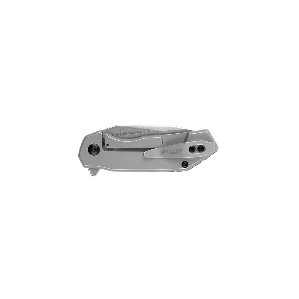 Kershaw Valve Folding Knife 2-1/4" Drop Point Blade Silver
