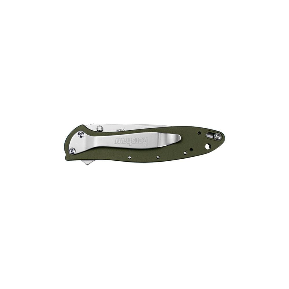 Kershaw Leek Folding Knife 3" Drop Point Blade Olive