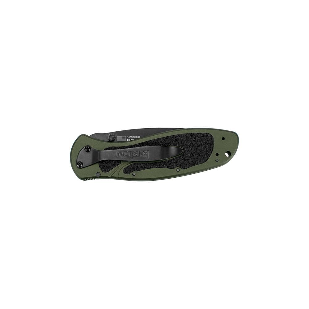 Kershaw Blur Folding Knife 3-2/5" Drop Point Blade Olive Drab