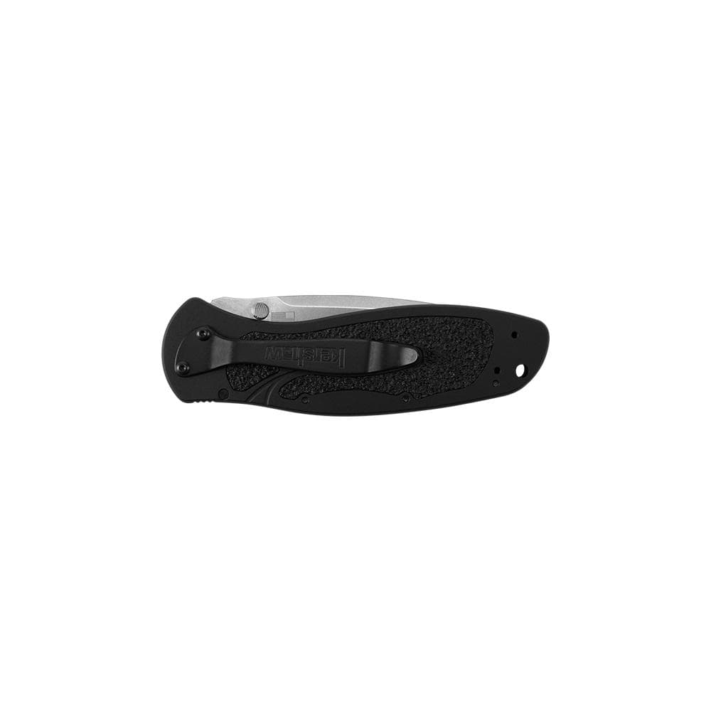 Kershaw Blur Folding Knife 3-2/5" Stonewashed Drop Point Blade Black
