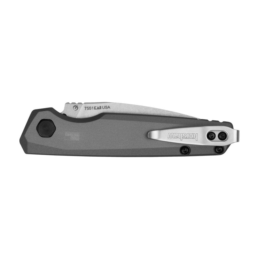 Kershaw Launch 18 Automatic Folding Knife 2-8/10" Spear Point Blade Grey