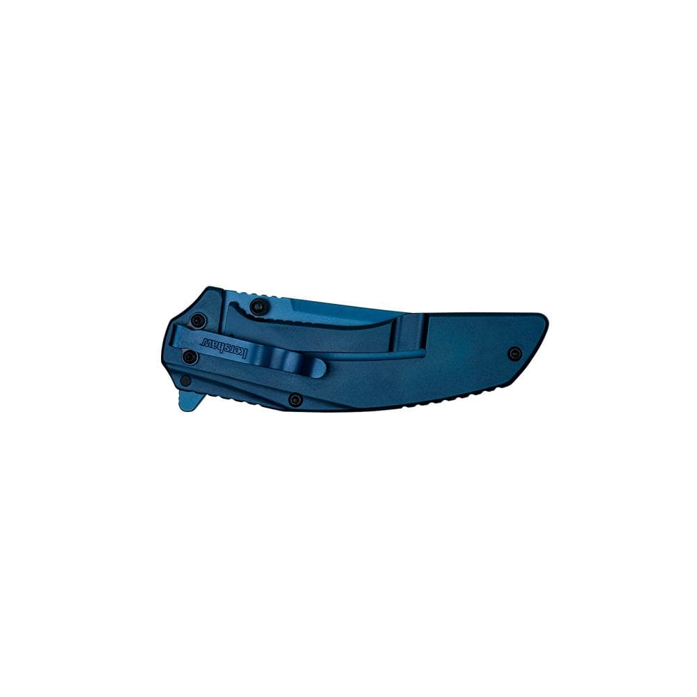 Kershaw Outright Folding Knife 3" Trailing Point Blade Blue Black