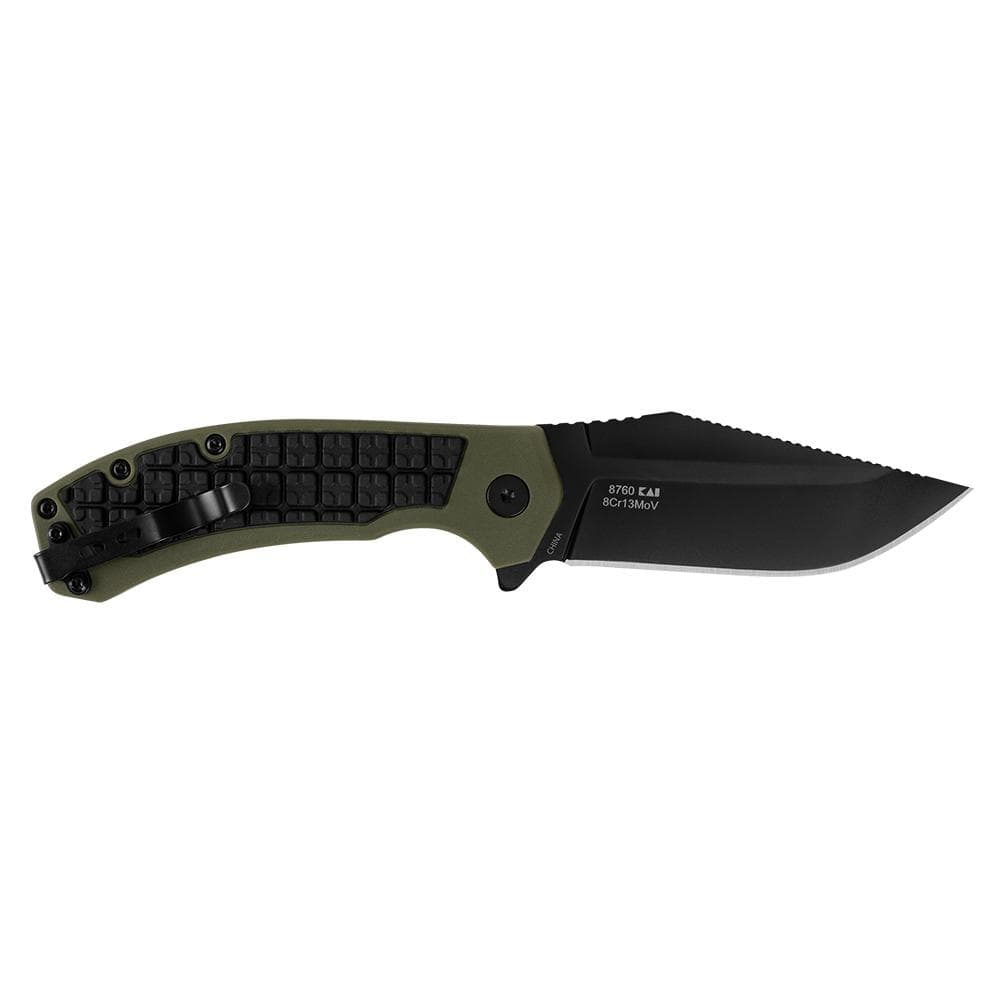 Kershaw Faultline Folder Knife 3" Drop Point Blade Olive