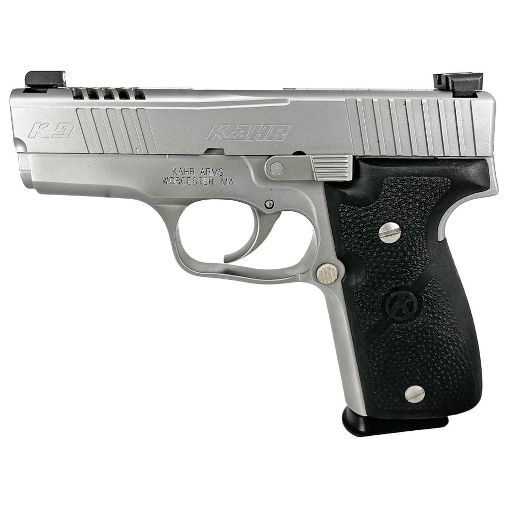 Kahr K9 Limited Edition Cut Out Stainless Steel Slide Handgun 9mm Luger 7rd Magazines 3.6" Barrel TruGlo Sights