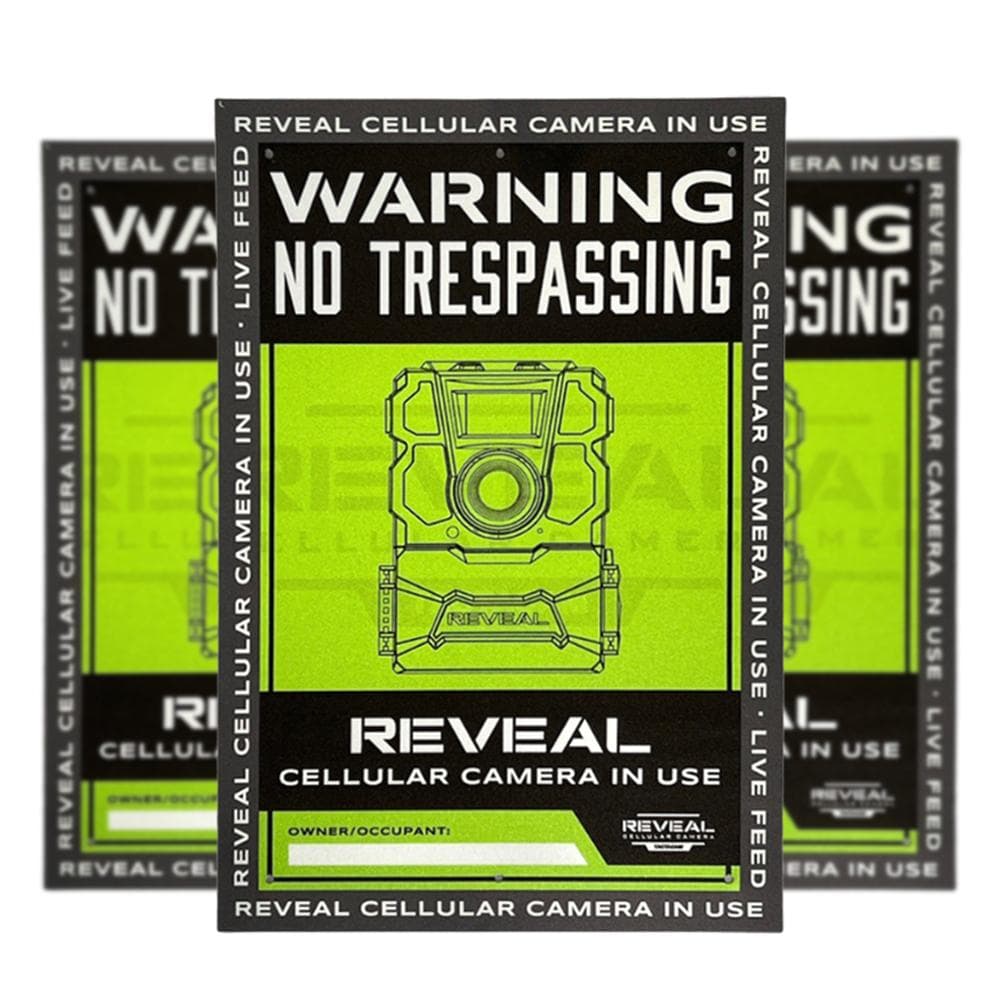Tactacam No Trespassing Sign 3/ct