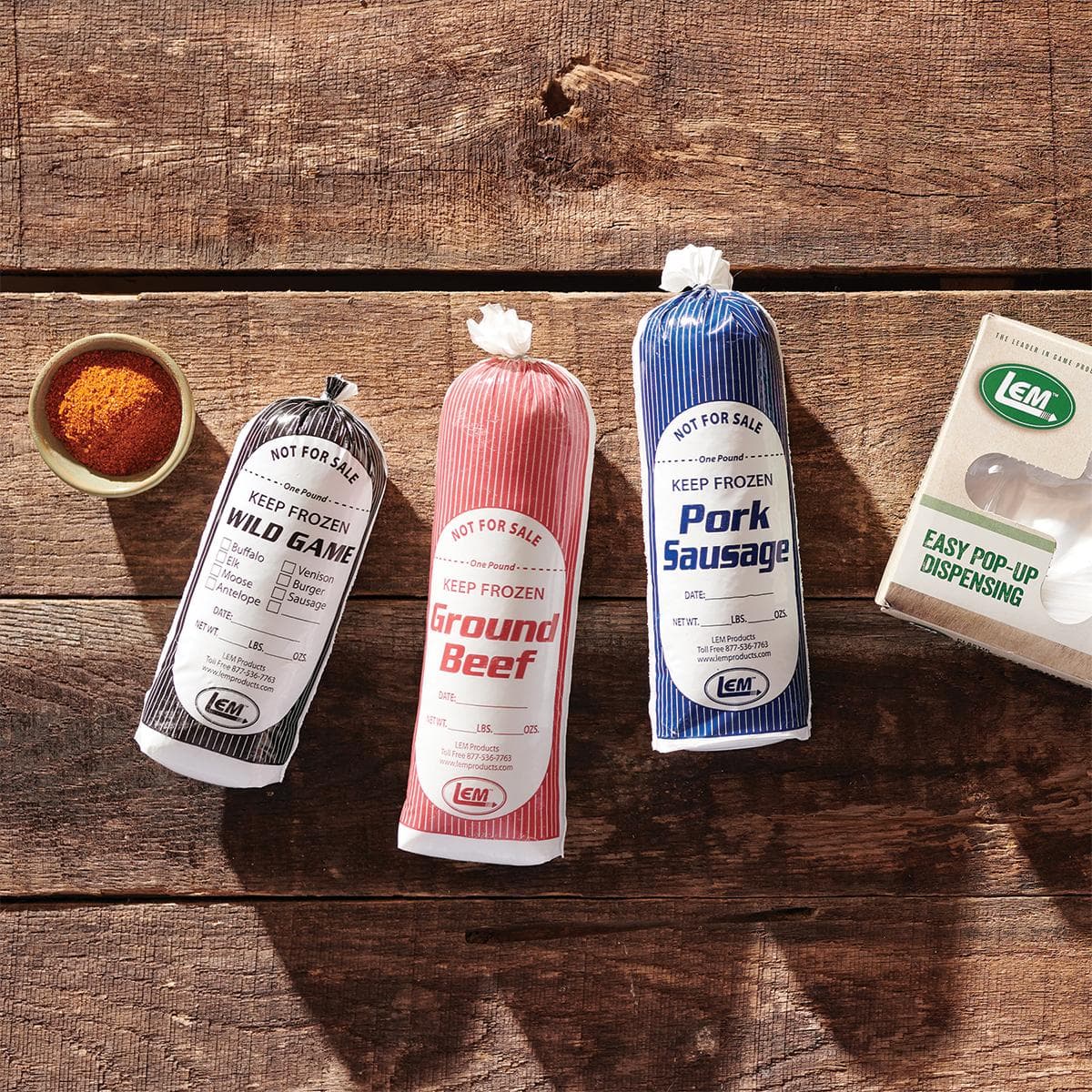 LEM Products 1 lb. Ground Beef Bags 25/ct