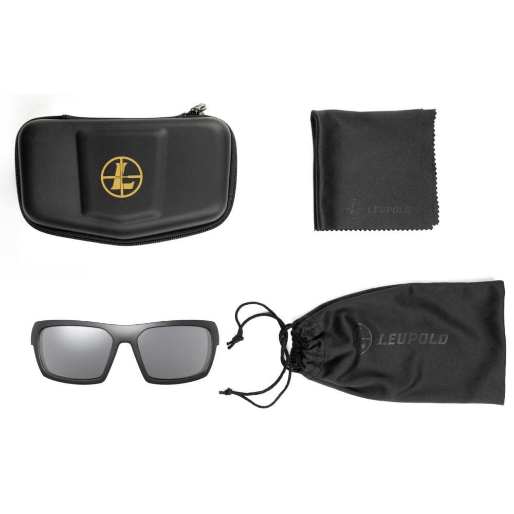 Leupold Packout Shooting Glasses Matte Black with Shadow Grey Flash