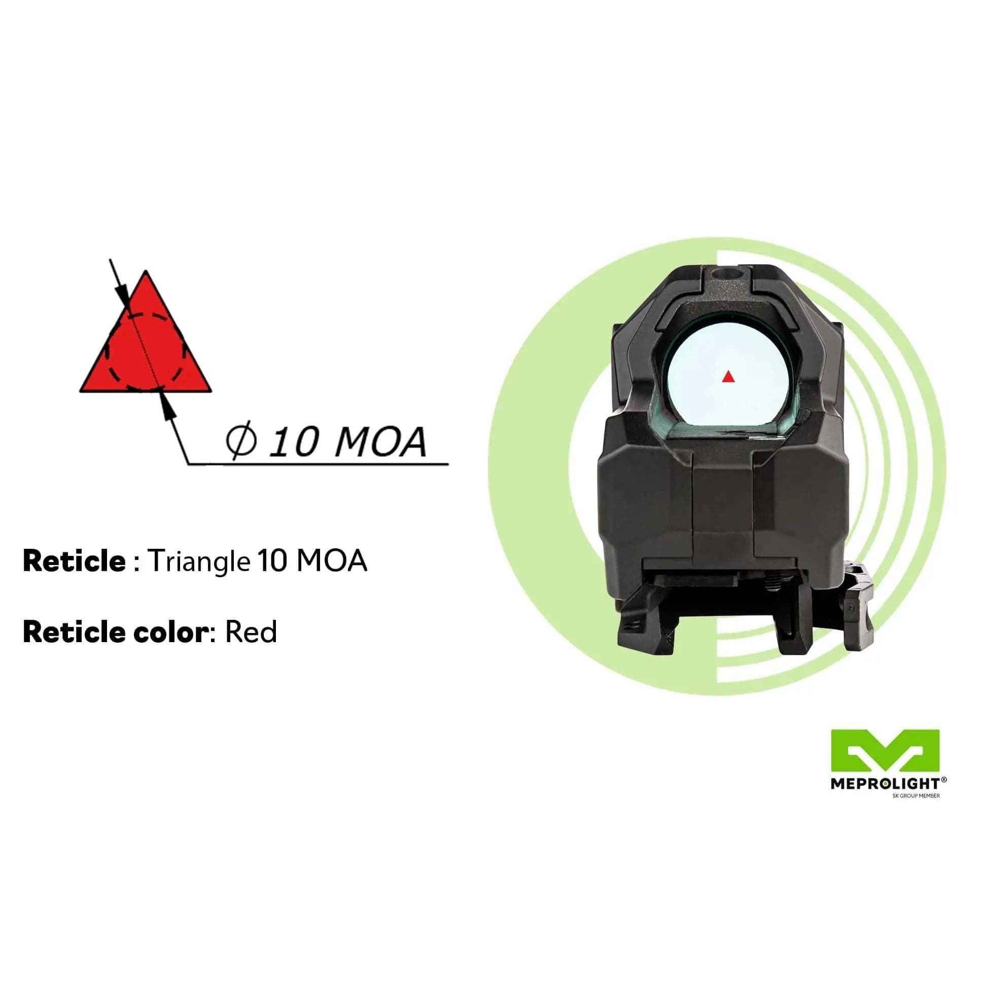 Meprolight M22 Self-Illuminated Reflex Sight Red MOA Triangle Black