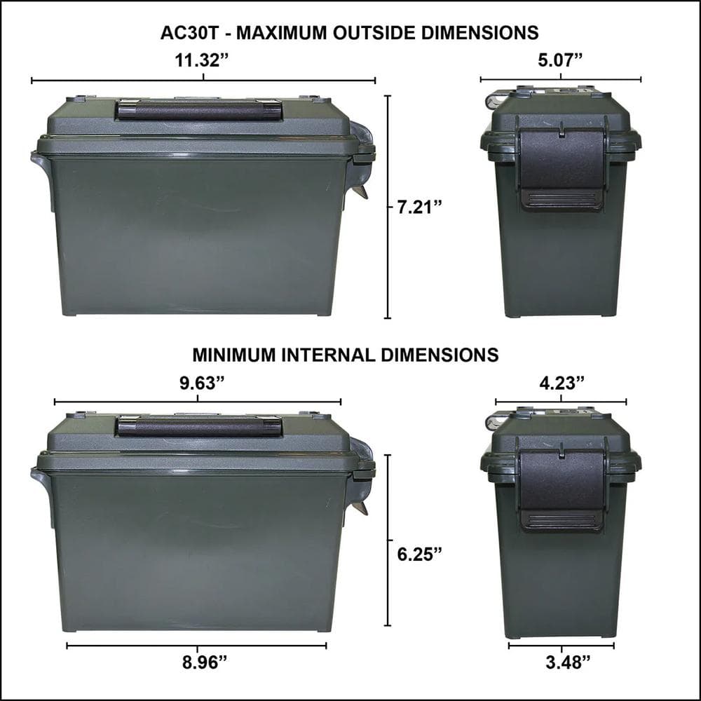 MTM .30 Cal Ammo Can Tall Forest Green