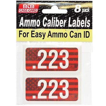 MTM Ammo Caliber Labels .223 Rem Red 8/ct