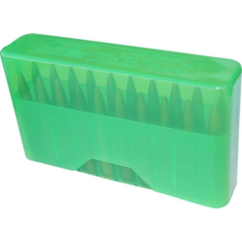 MTM J-20 Slip Top Ammo Box .17/.223/.222 Magnum Clear Green