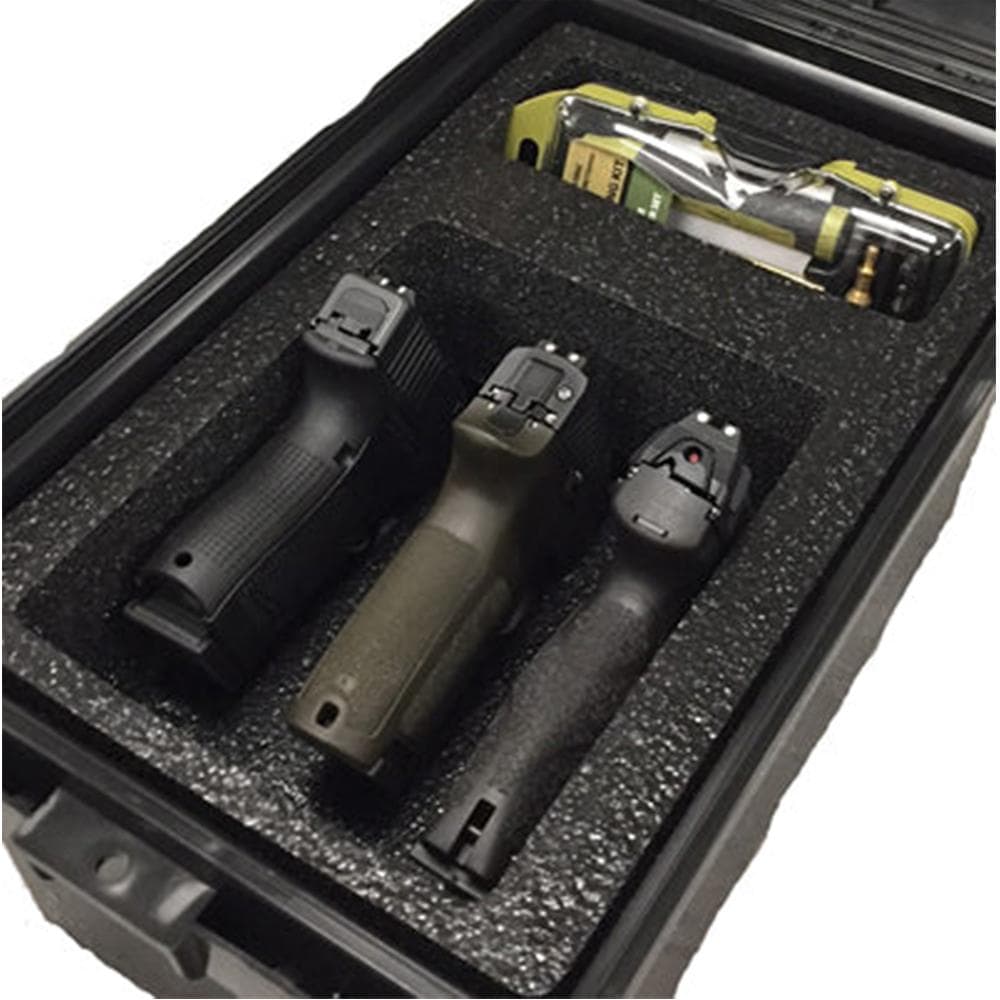 MTM Tactical Pistol Handgun Case fits 3 Handguns Dark Earth