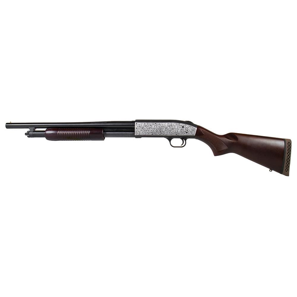 Mossberg 500 Retrograde Shotgun 12 ga 3" Chamber 5rd 18.5" Barrel Filigree Polished