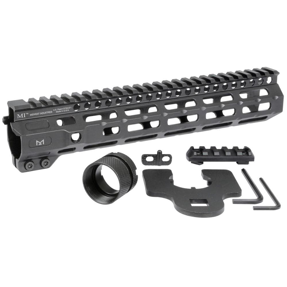 Midwest Industries Combat Rail One Piece MLOK Handguard 10.5" Black