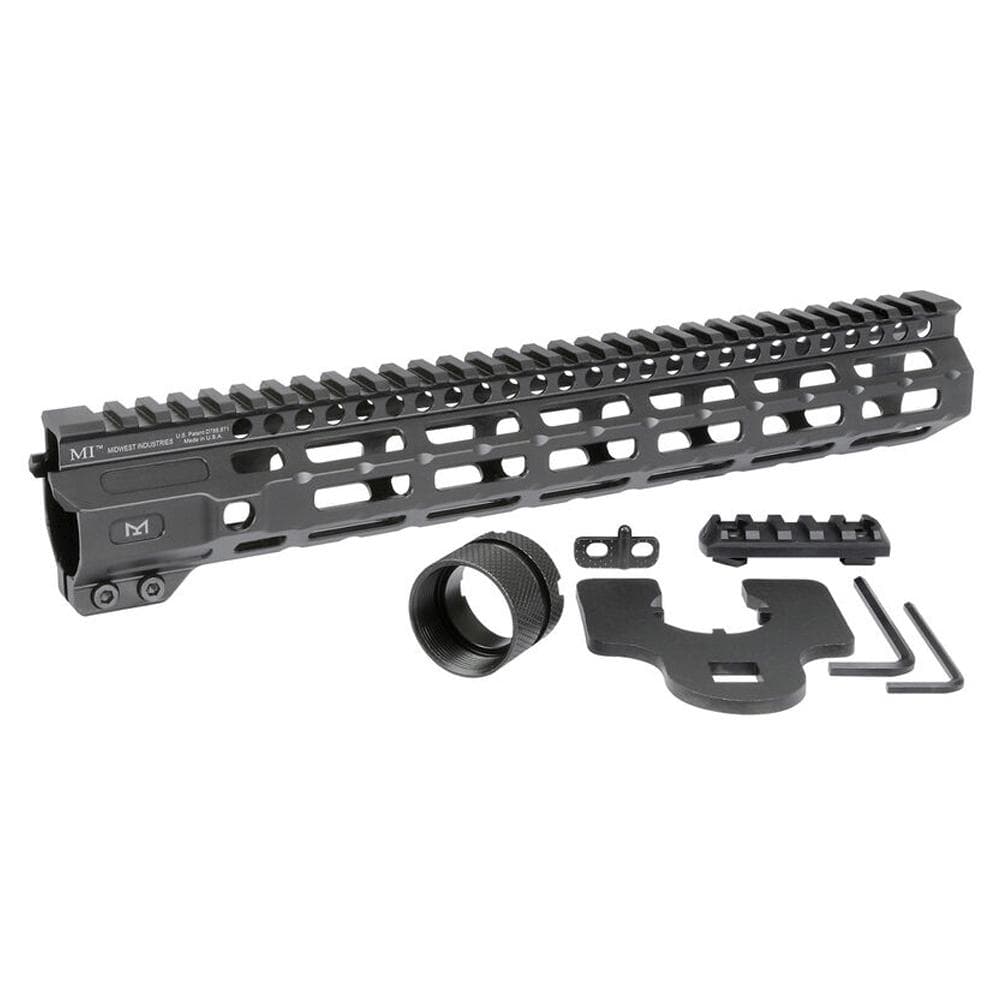 Midwest Industries Combat Rail Free Float Handguard 12.625" MLOK Black